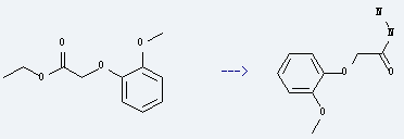 Acetic acid, 2-(2-methoxyphenoxy)-, ethyl ester is used to produce (2-Methoxy-phenoxy)-acetic acid hydrazide.